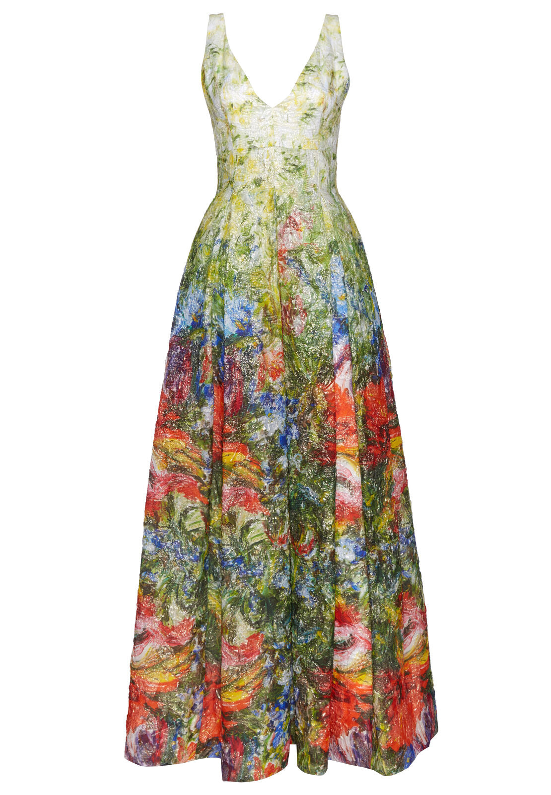 ROBE LONGUE CHANTAL DÉCOLLETÉ PLONGEANT ÉVASÉE
