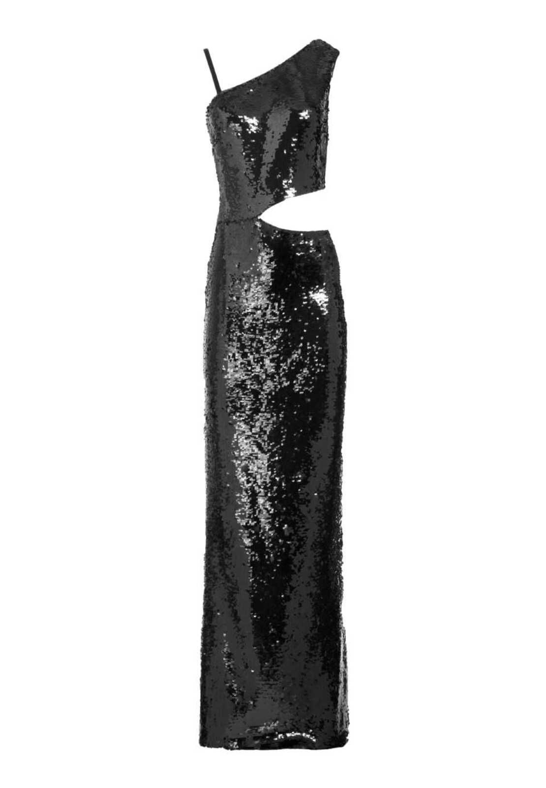 ROBE LONGUE À DÉCOUPE EN PAILLETTES KAITLYN