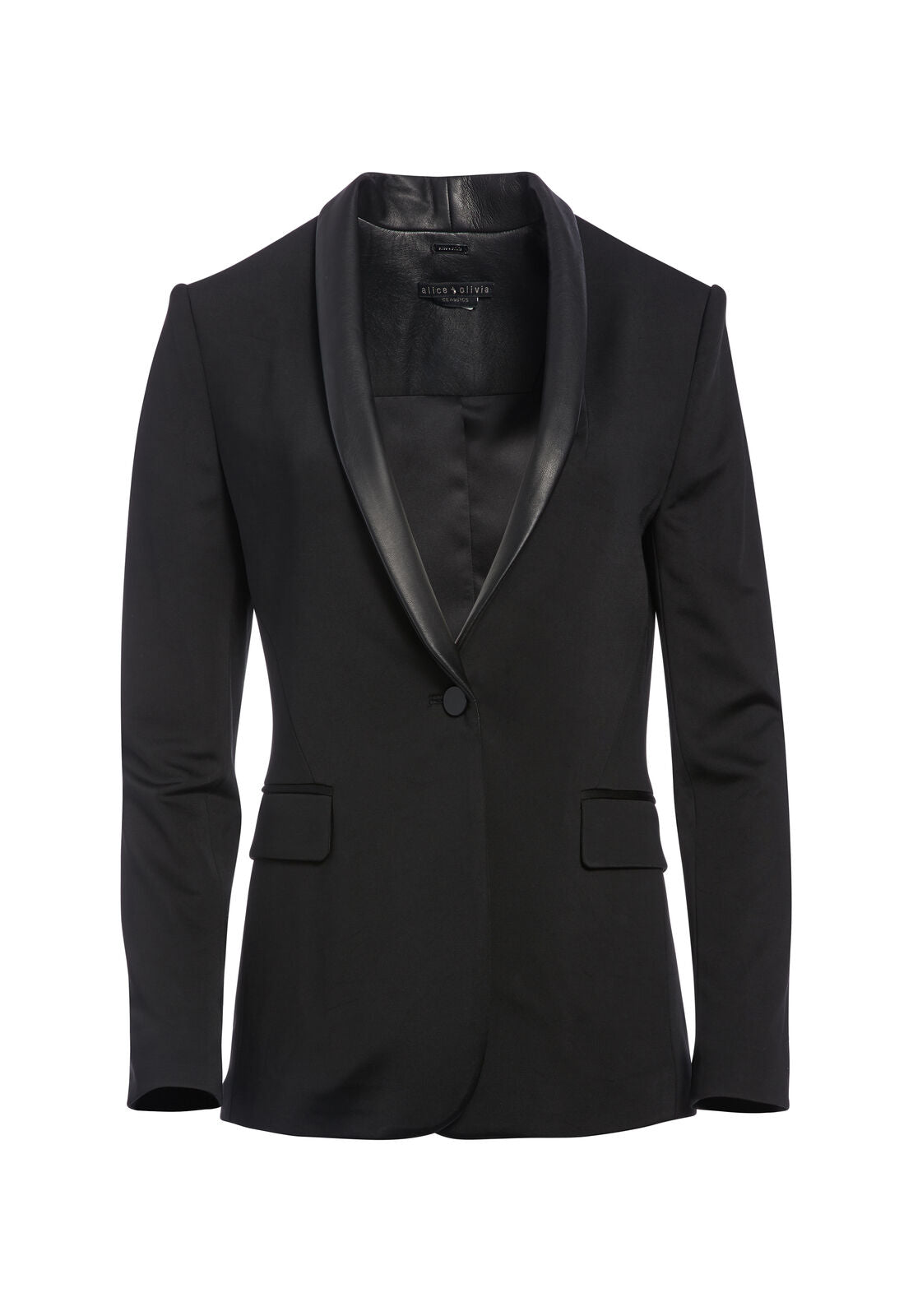 BLAZER MACEY CON FINITURE IN PELLE