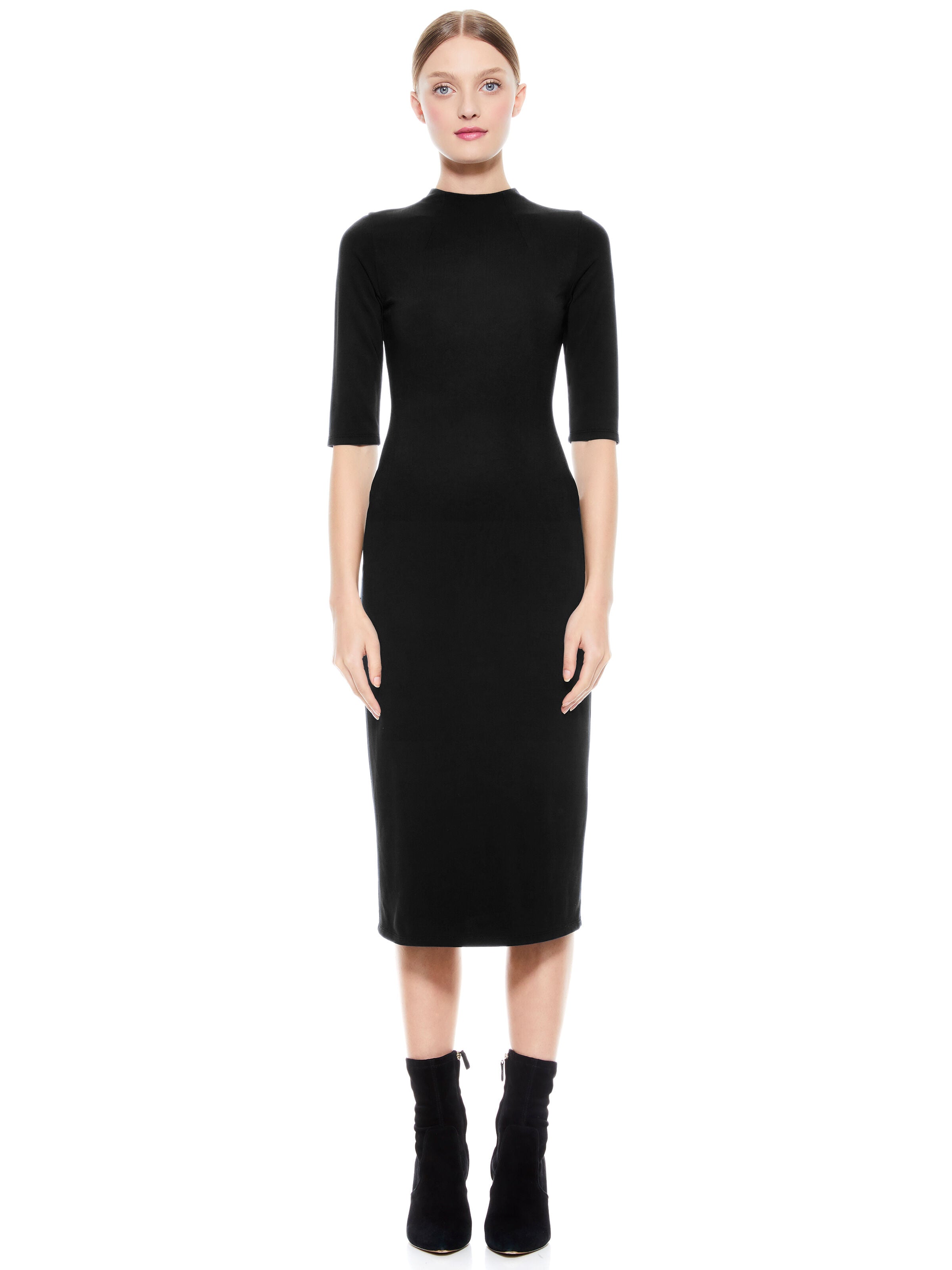 DELORA MIDI DRESS in Black