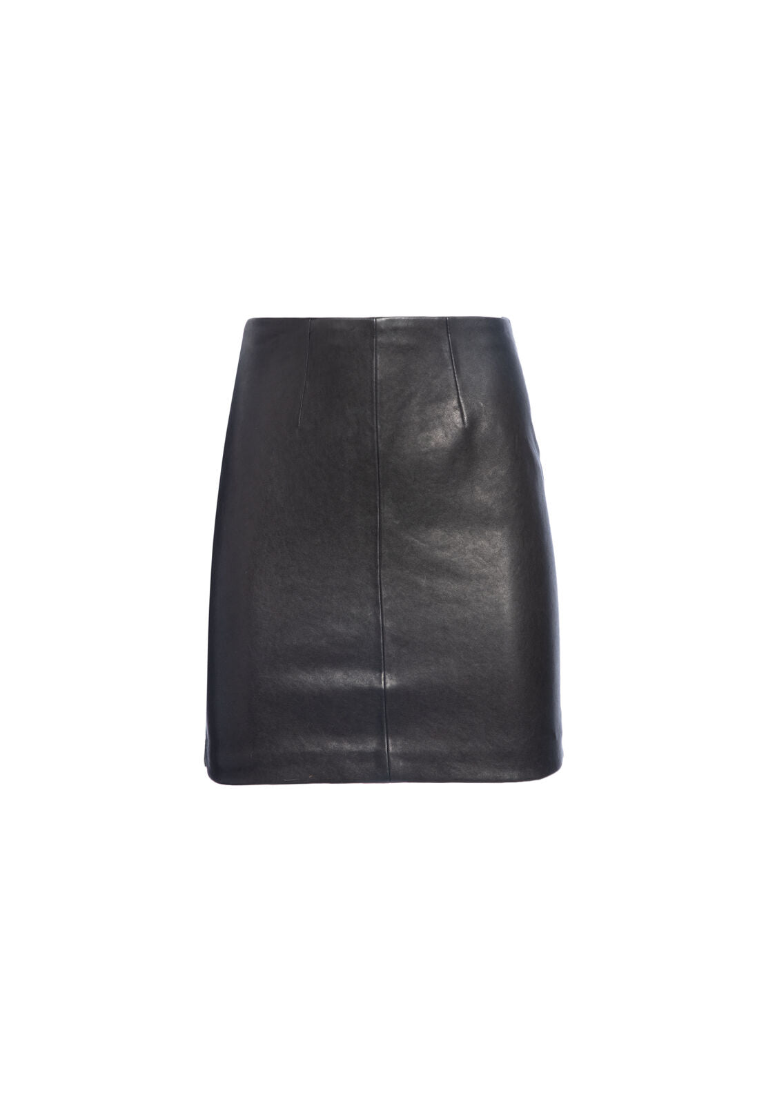 MINIGONNA HANNON IN PELLE CON ZIP LATERALE