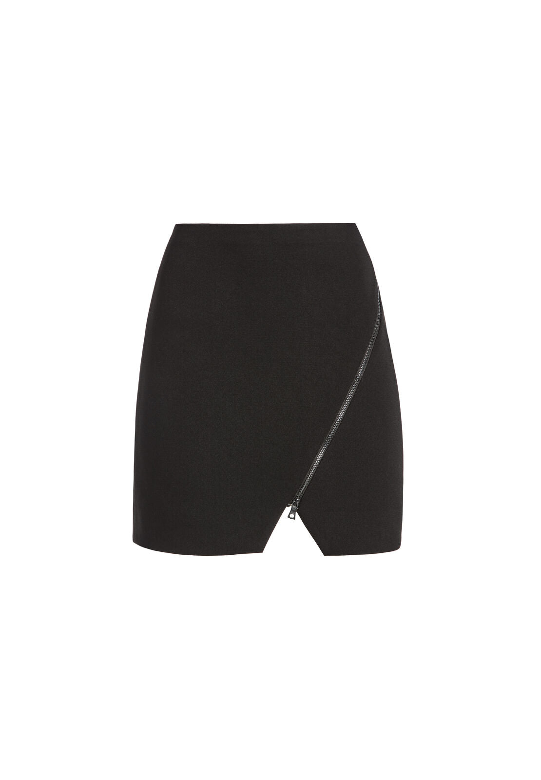 JUPE COURTE ASYMÉTRIQUE ZIPPÉE BARBRA