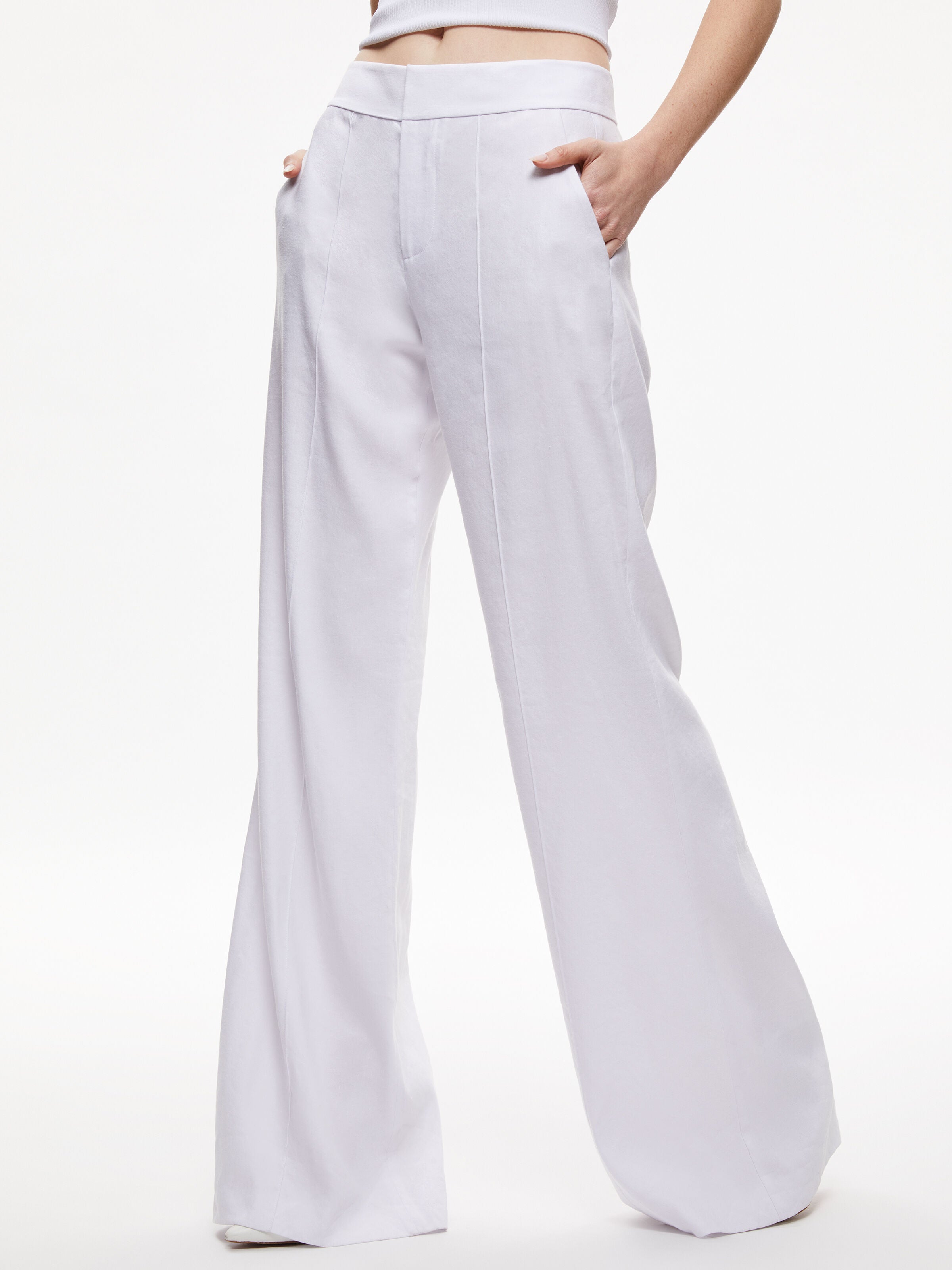 PANTALON LARGE EN LIN TAILLE HAUTE DYLAN