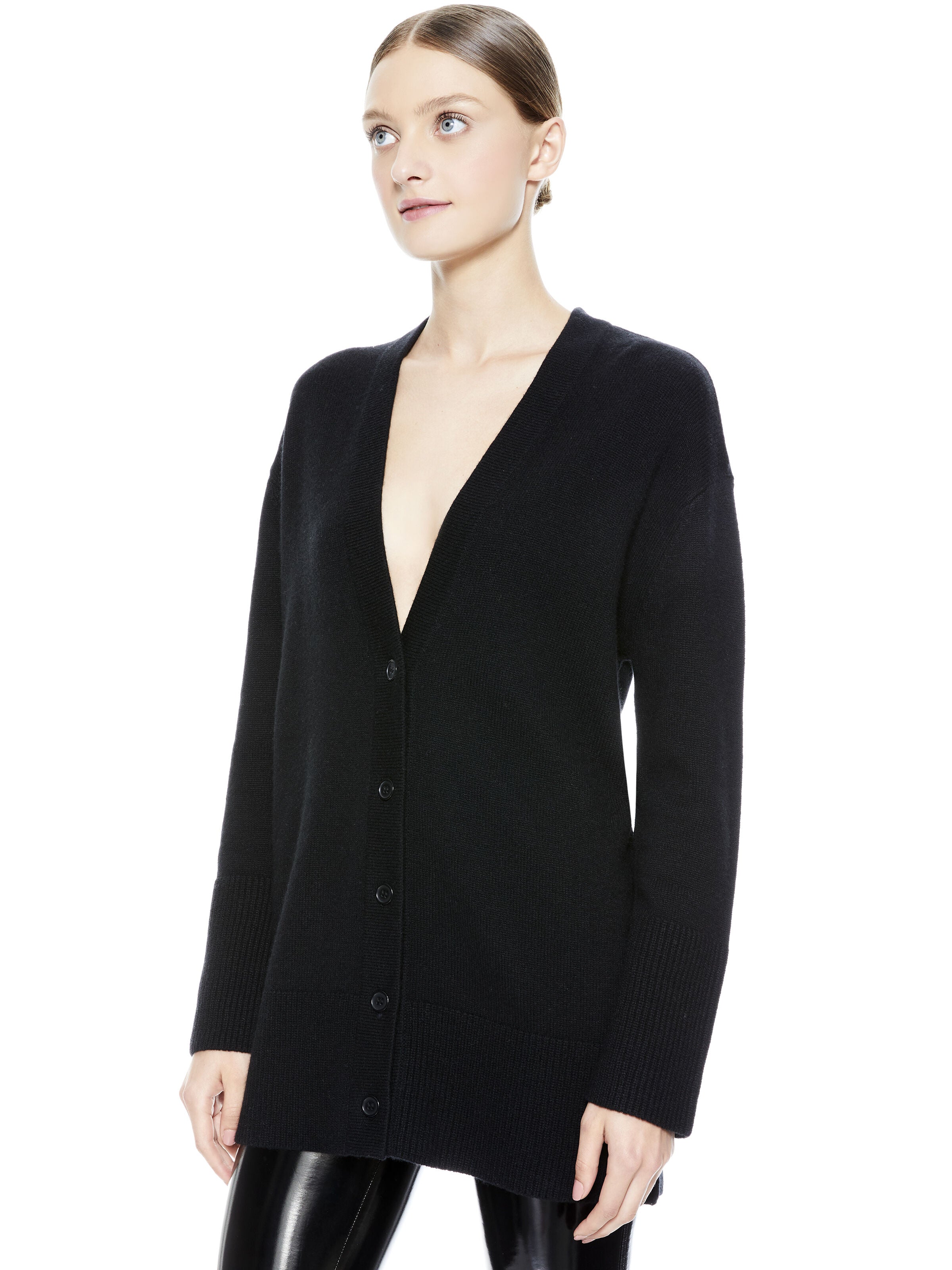 CARDIGAN AMPIO CON SCOLLO A V LOUIE
