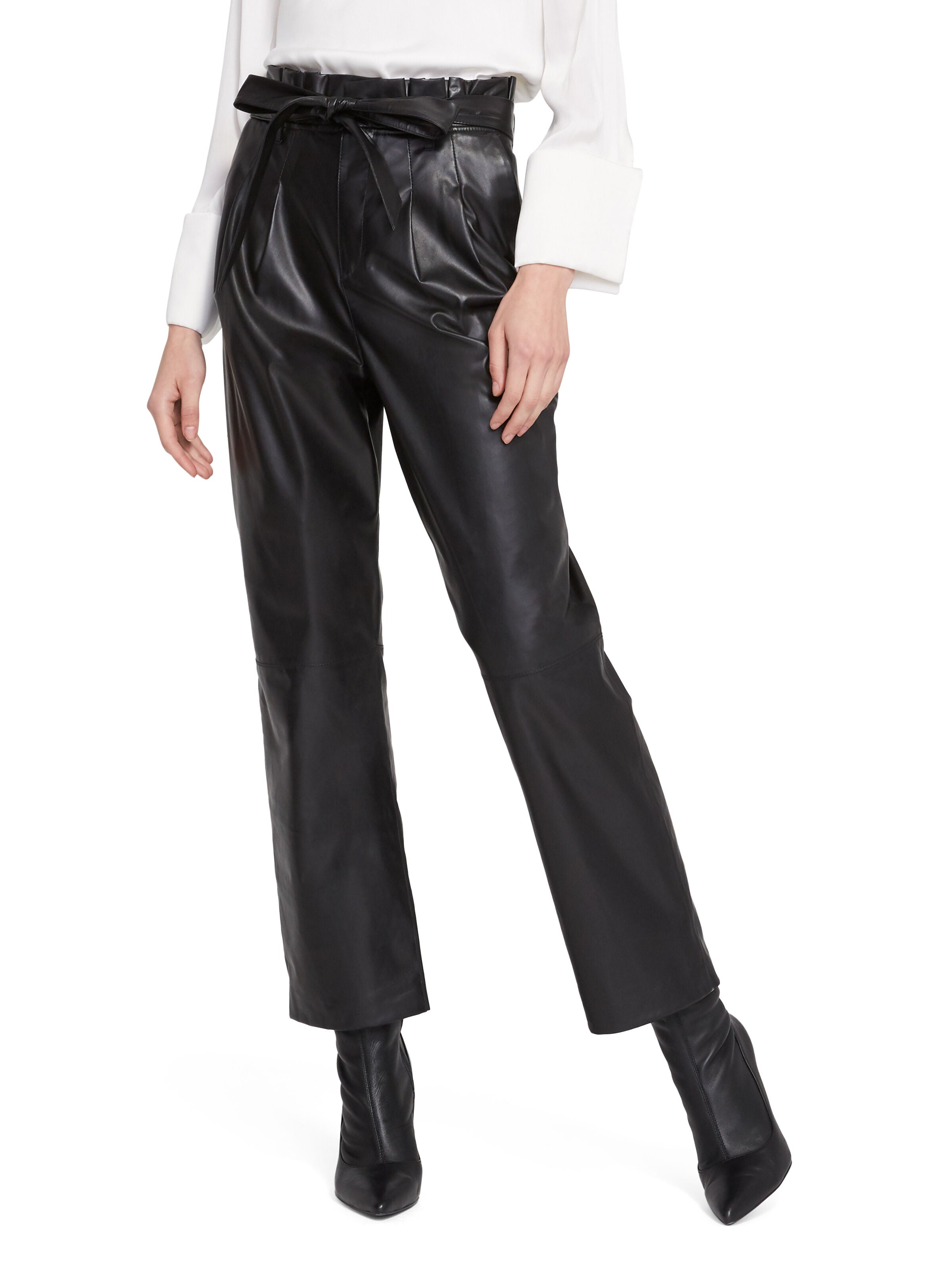 RYAN LEATHER PAPERBAG PANT