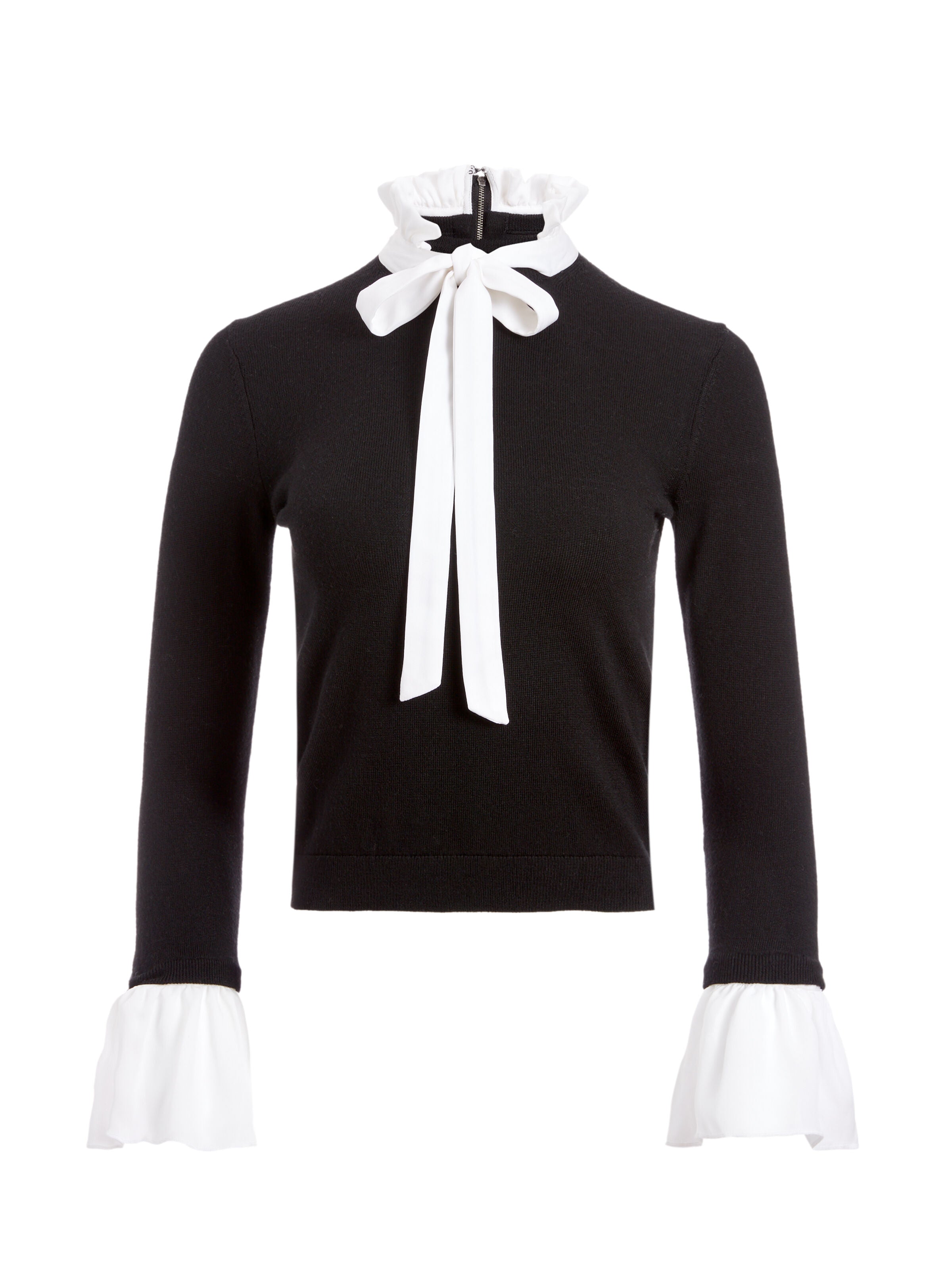 CORNELIA TIE NECK PULLOVER