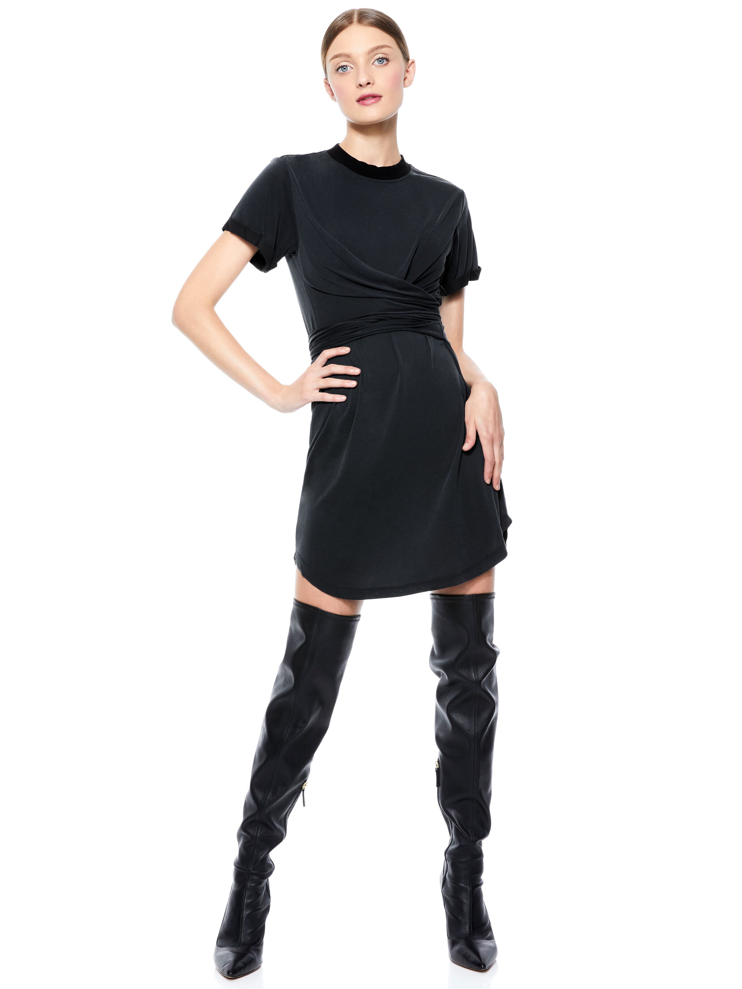 JASSET TIE FRONT MINI DRESS