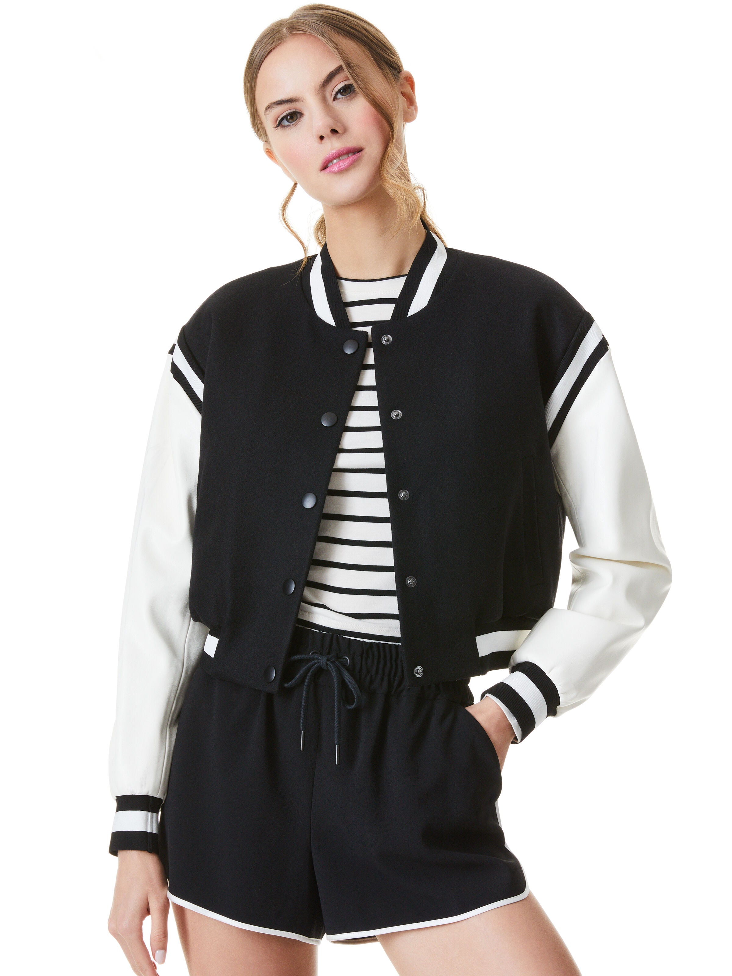BLOUSON TEDDY KERI EN CUIR VÉGÉTALIEN