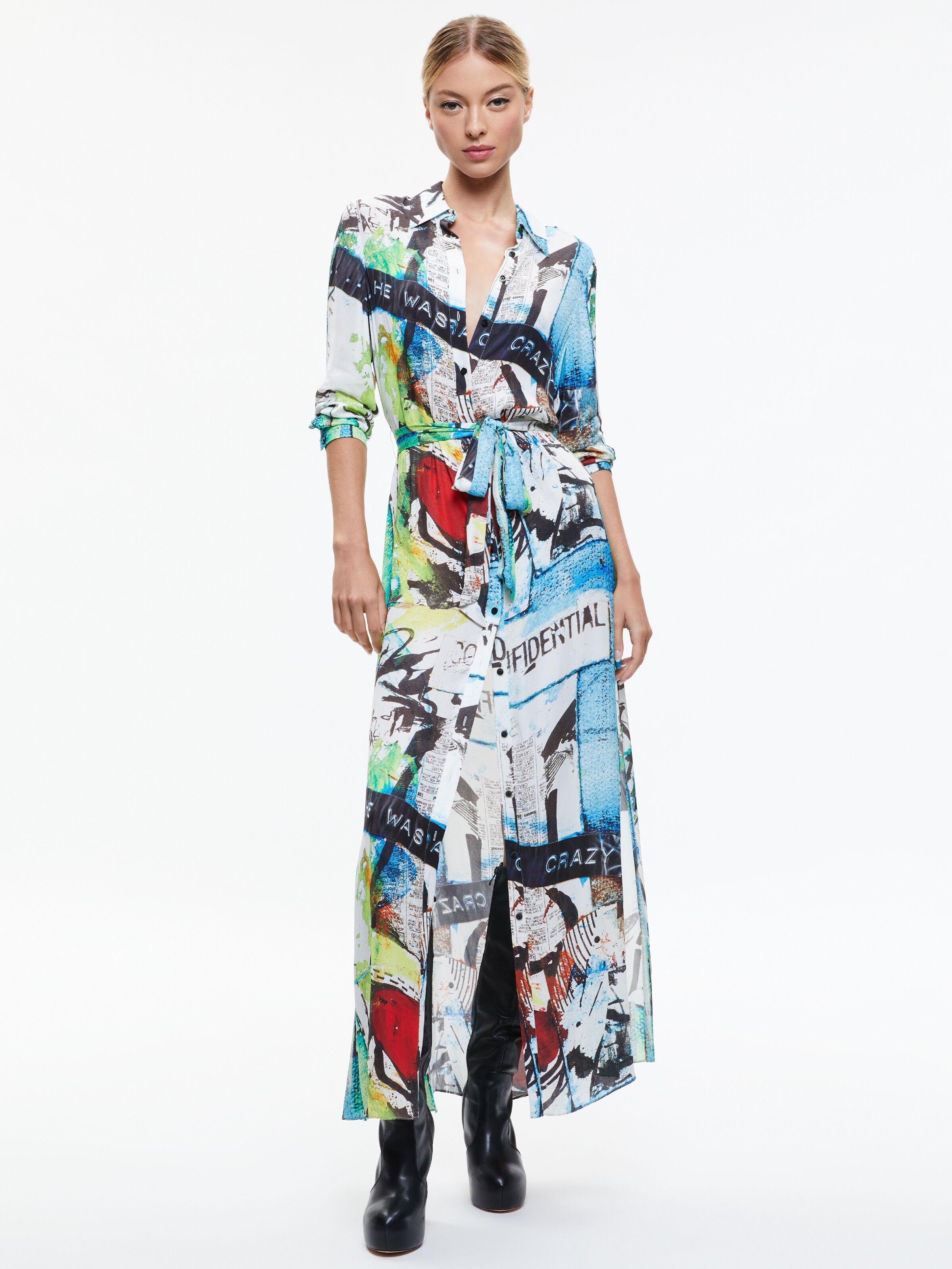 A+O X BASQUIAT CHASSIDY ABITO LUNGO A CAMICIA