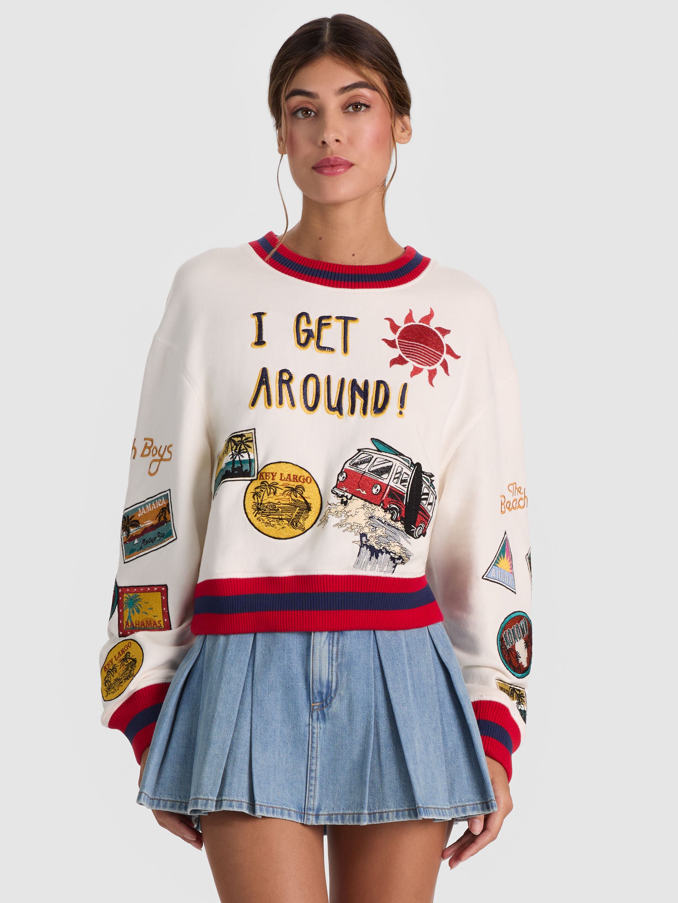 RUSSELL EMBROIDERED CREWNECK SWEATSHIRT