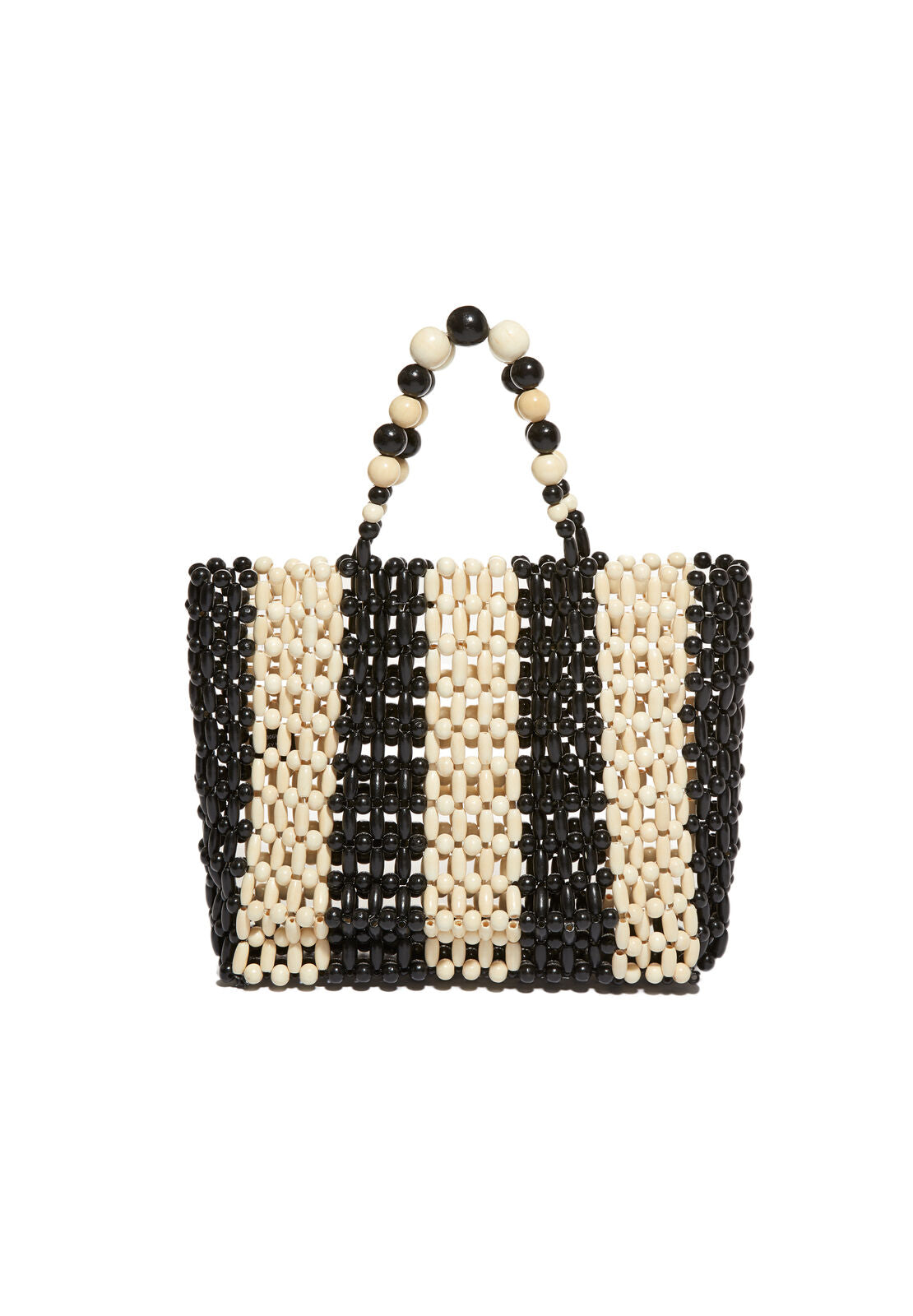 BORSA CON PERLINE IN LEGNO ZOEY