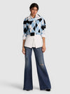 CAROLEE CREWNECK ARGYLE PULLOVER-MINERAL BLUE MULTI-ALICE + OLIVIA