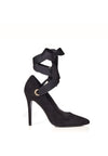 DOMINIQUE PELLE SCAMOSCIATA NERA NASTRO-ALICE + OLIVIA