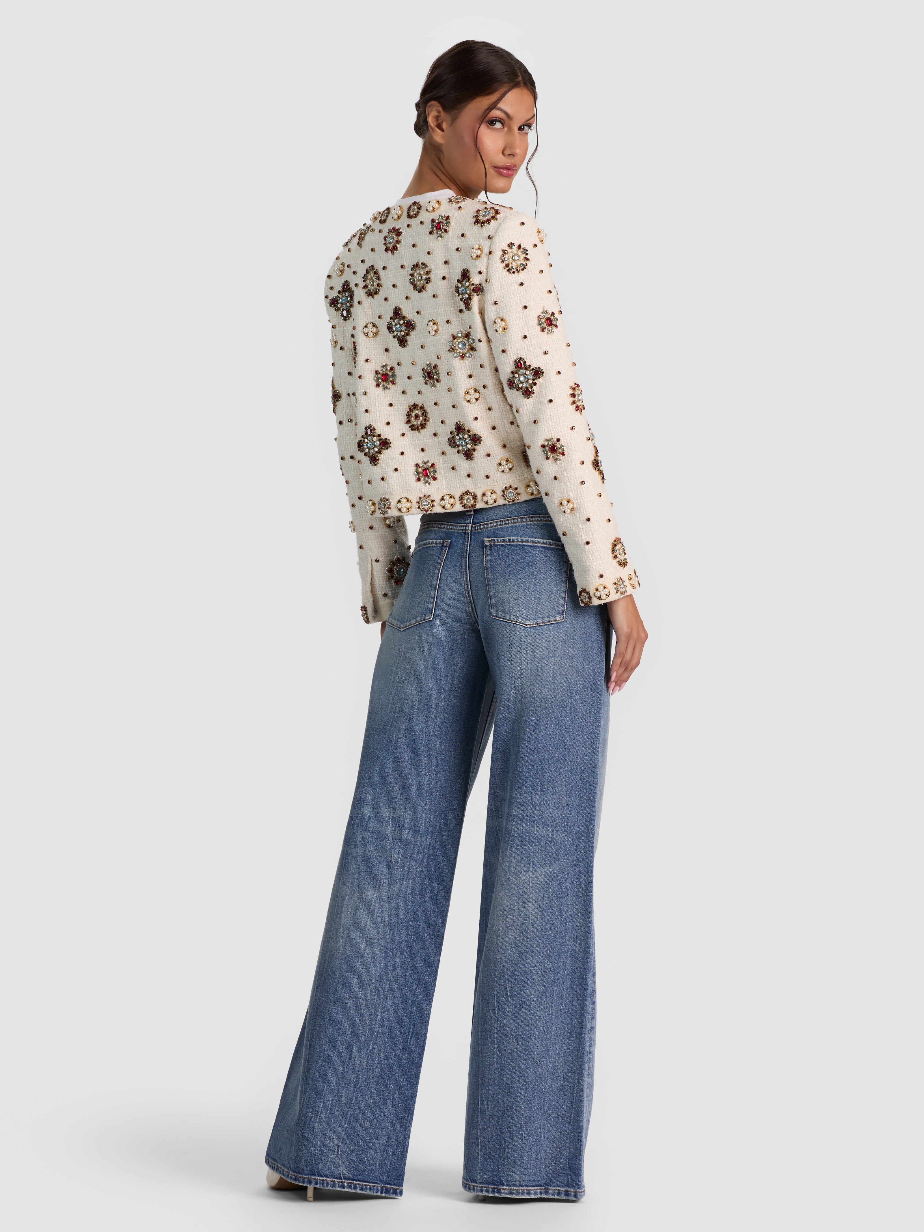 LANDON EMBELLISHED BOX JACKET-OFF WHITE/MULTI-ALICE + OLIVIA