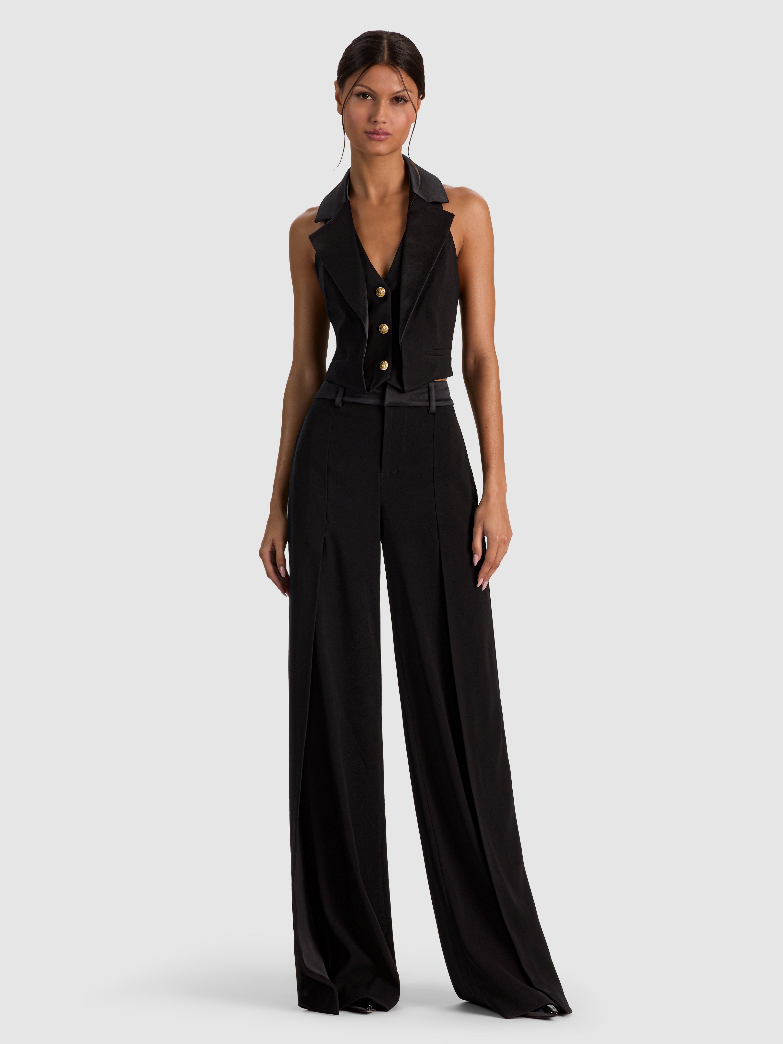 TESSA VEST WITH LAPEL-Black-ALICE + OLIVIA