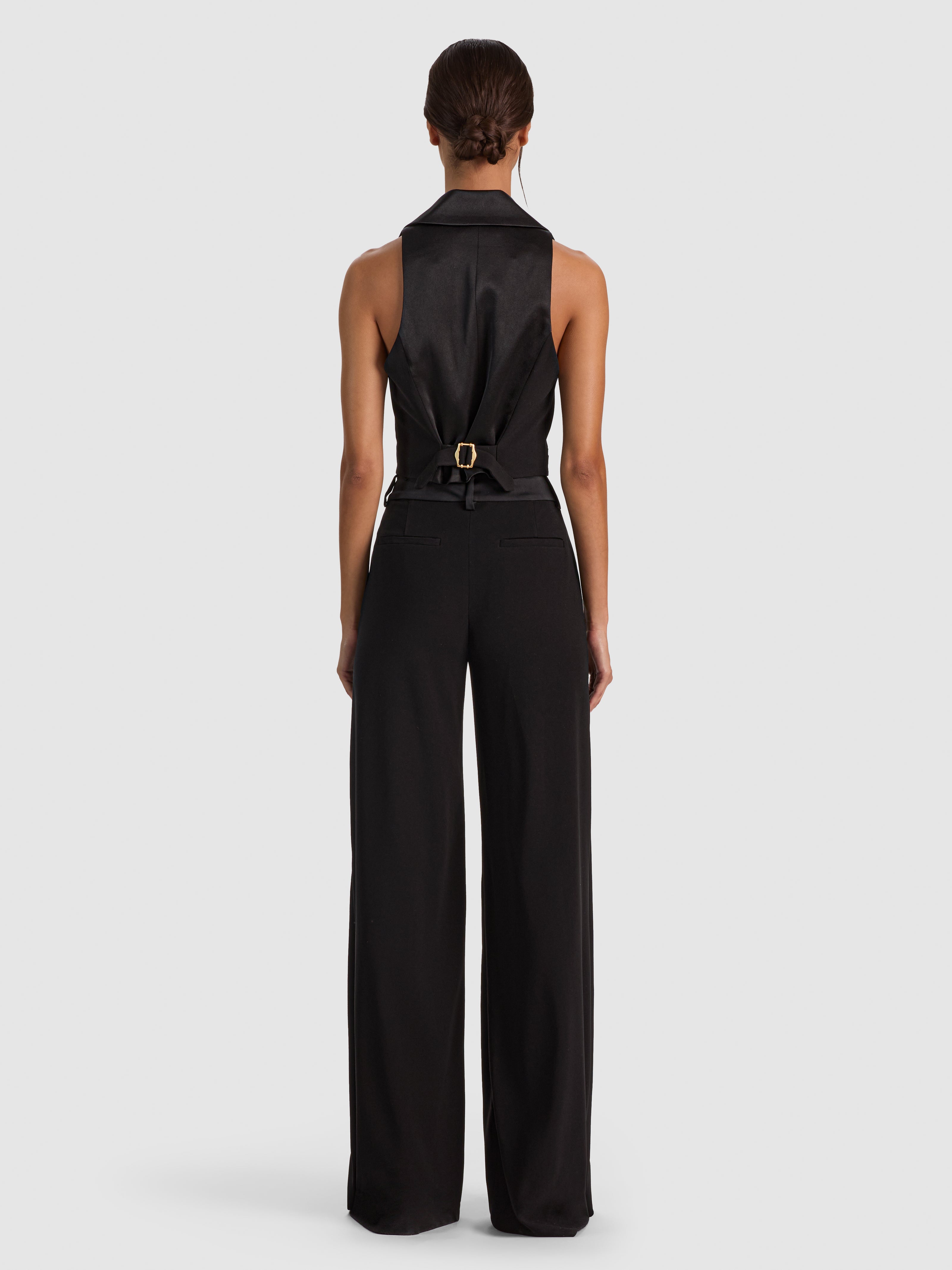 TESSA VEST WITH LAPEL-Black-ALICE + OLIVIA