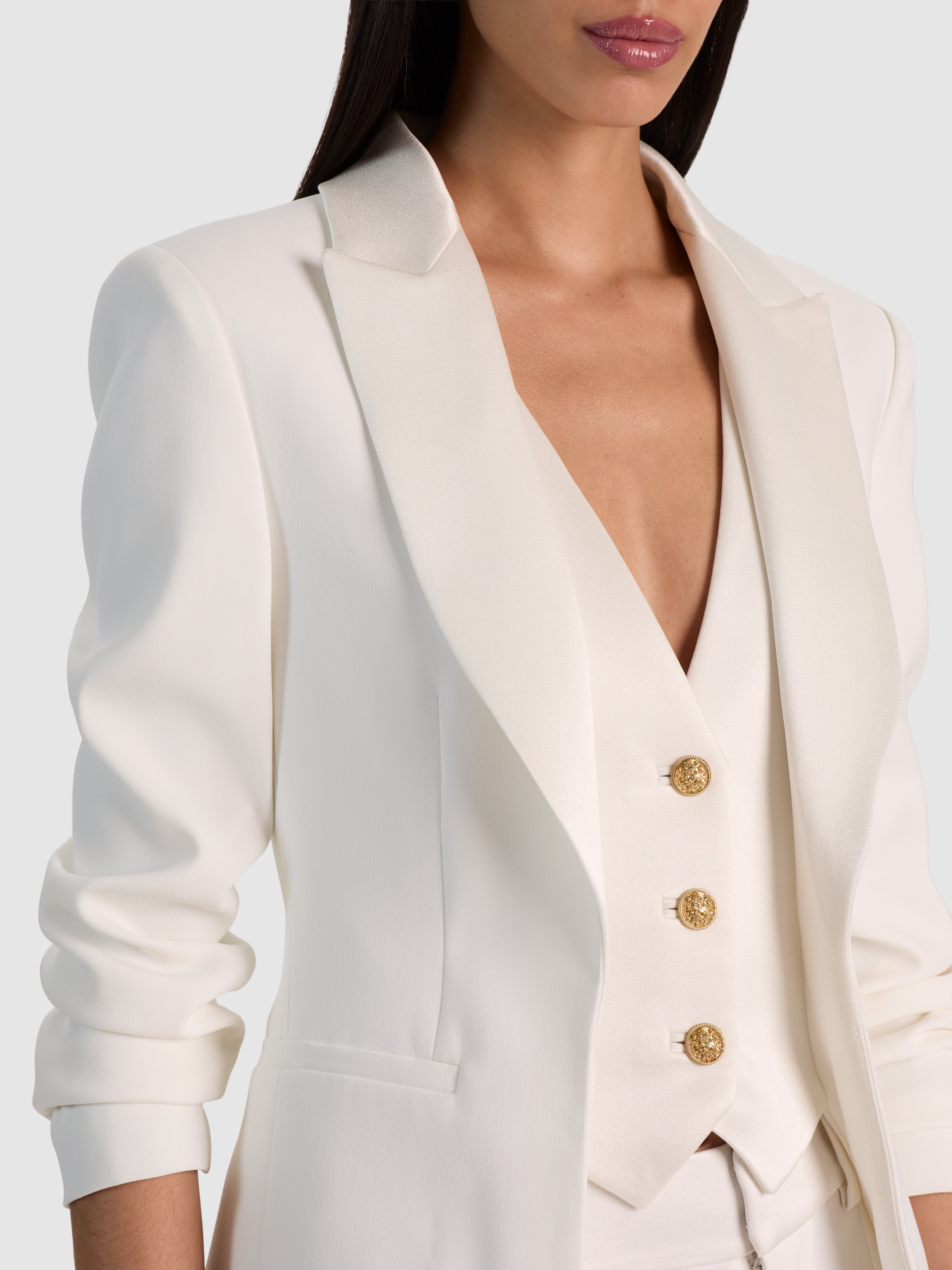 ALTON BLAZER WITH VEST in OFF WHITE | ALICE + OLIVIA