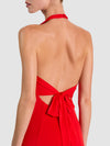 ABITO LUNGO CON CINTURA TINLEY TIE-CANDY APPLE-ALICE + OLIVIA