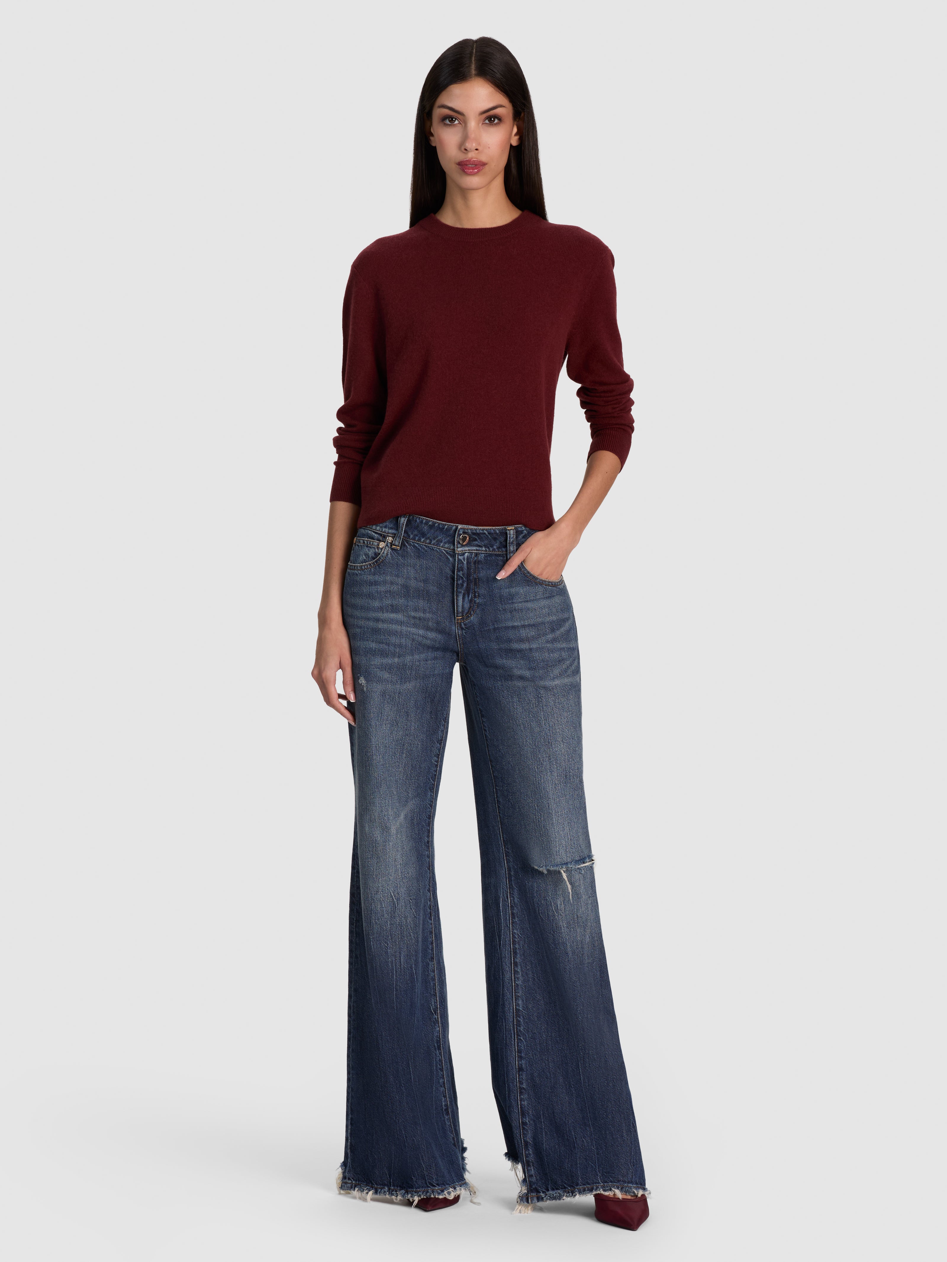 SCOTTIE CASHMERE PULLOVER-COGNAC-ALICE + OLIVIA