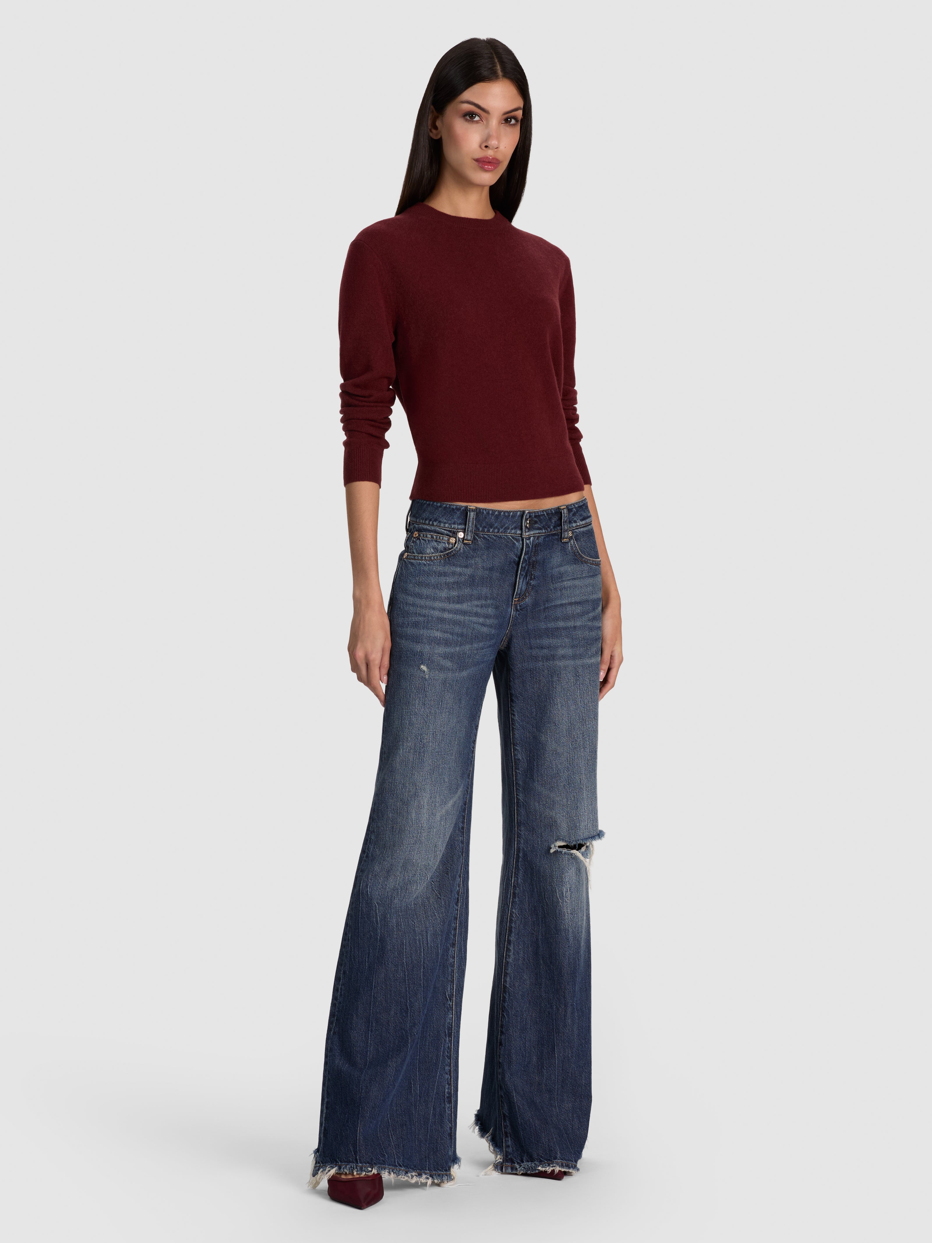 SCOTTIE CASHMERE PULLOVER-COGNAC-ALICE + OLIVIA