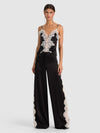 OLIVIA WIDE LEG LACE PANT-BLACK/CHINO-ALICE + OLIVIA
