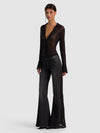 JEANS SIRENA A ZAMPA LR CON FIANCHI IN PIZZO-ALICE + OLIVIA