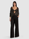 LUCIA EMBELLISHED BRA TOP-BLACK/GUNMETAL-ALICE + OLIVIA