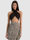 A+O X CONIGLIO PALM BEACH STACEY TOP-Black-ALICE + OLIVIA