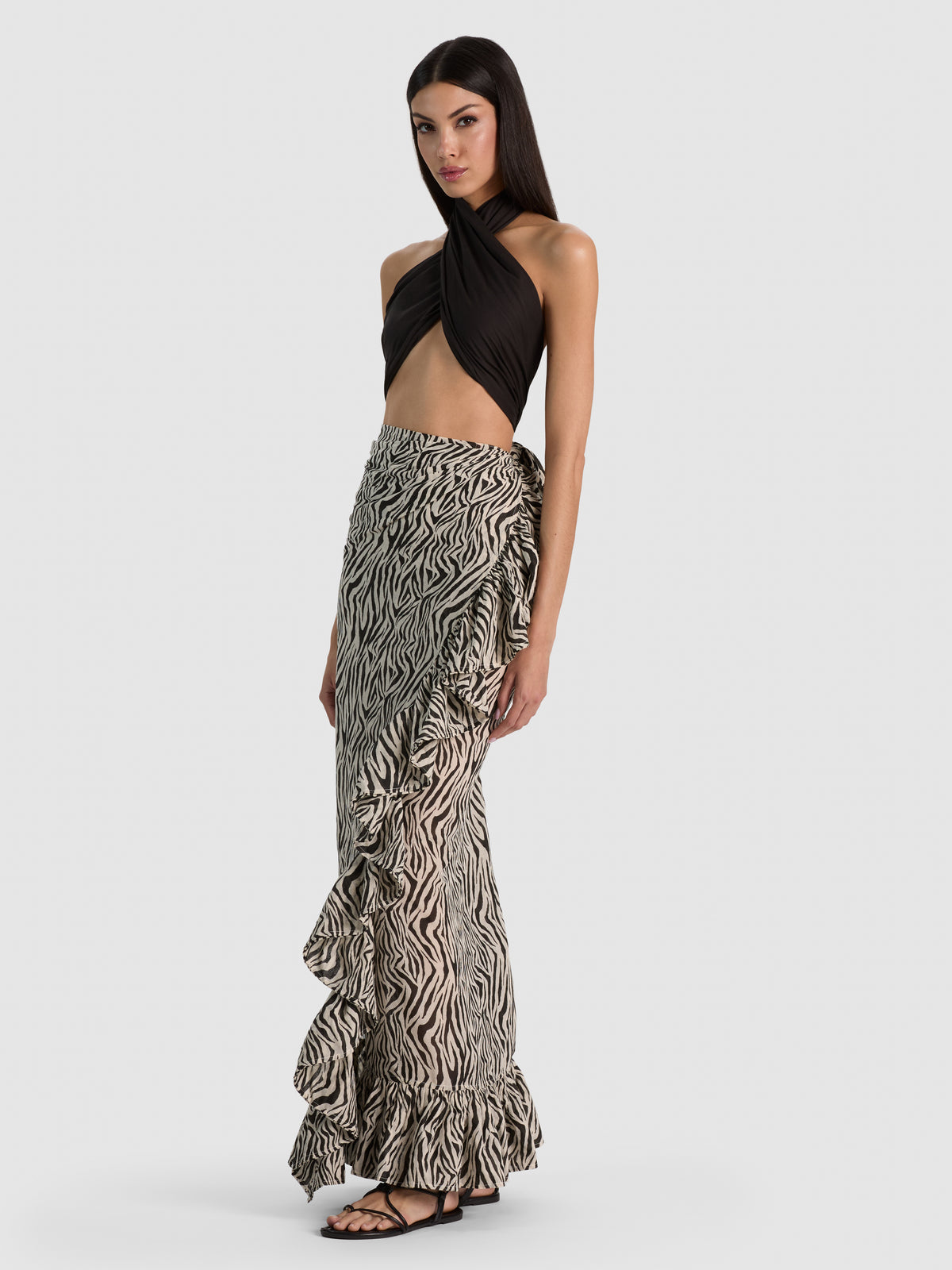 A+O X CONIGLIO PALM BEACH STACEY TOP-Black-ALICE + OLIVIA