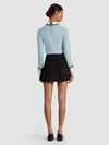 PORLA WOOL DOUBLE COLLAR PULLOVER-MINERAL BLUE-ALICE + OLIVIA