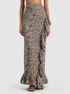 RUFFLE POWER PAREO-METRO STRIPE MIDNIGHT BLUE LG-ALICE + OLIVIA