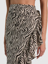 A+O X CONIGLIO PALM BEACH RUFFLE POWER PAREO-ZEBRA PRINT-ALICE + OLIVIA