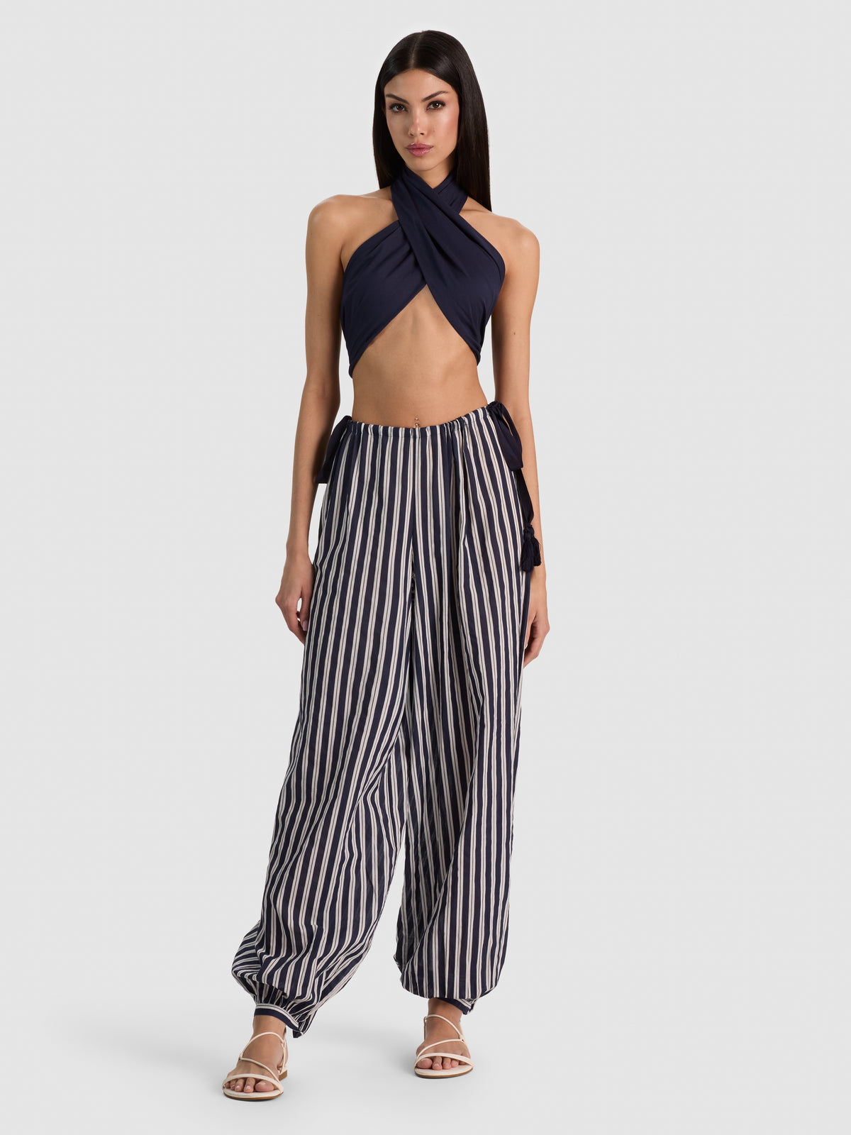 A+O X CONIGLIO PALM BEACH STACEY TOP-NAVY-ALICE + OLIVIA