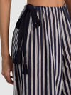 A+O X CONIGLIO PALM BEACH BUBBLE PANT-METRO STRIPE MIDNIGHT BLUE LG-ALICE + OLIVIA