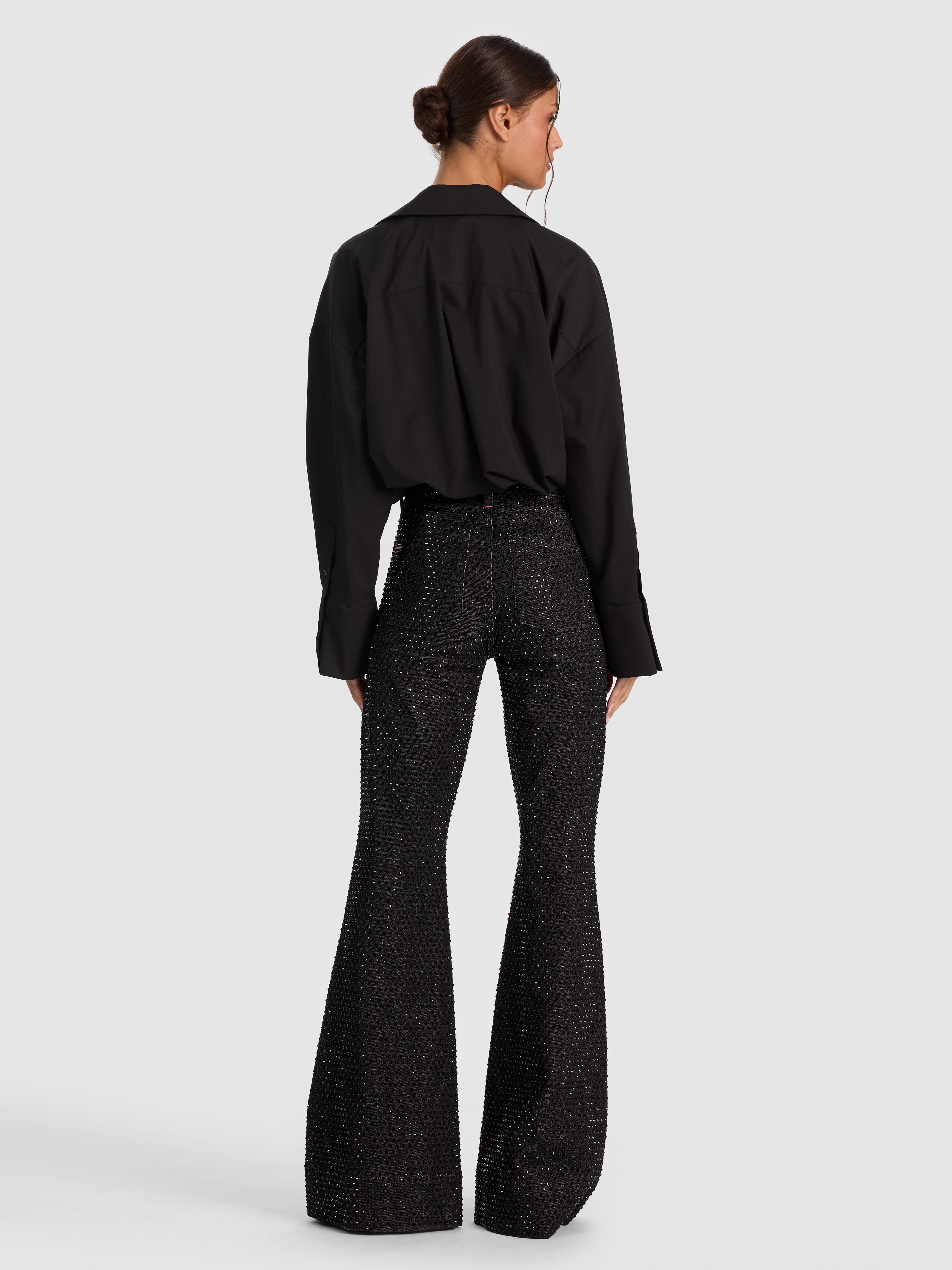 BEAUTIFUL EMBELLISHED JEAN-CLARISSA BLACK/BLACK-ALICE + OLIVIA