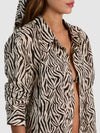 A+O X CONIGLIO PALM BEACH CLASSIC BUTTON DOWN-ZEBRA PRINT-ALICE + OLIVIA