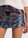 MACE JACQARD HR MINI SKORT-HEARTSTRINGS MINERAL BLUE-ALICE + OLIVIA