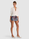 MACE JACQARD HR MINI SKORT-HEARTSTRINGS MINERAL BLUE-ALICE + OLIVIA