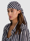 A+O X CONIGLIO PALM BEACH SEAVIEW SCARF-METRO STRIPE MIDNIGHT BLUE LG-ALICE + OLIVIA