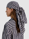 A+O X CONIGLIO PALM BEACH SEAVIEW SCARF-METRO STRIPE MIDNIGHT BLUE LG-ALICE + OLIVIA