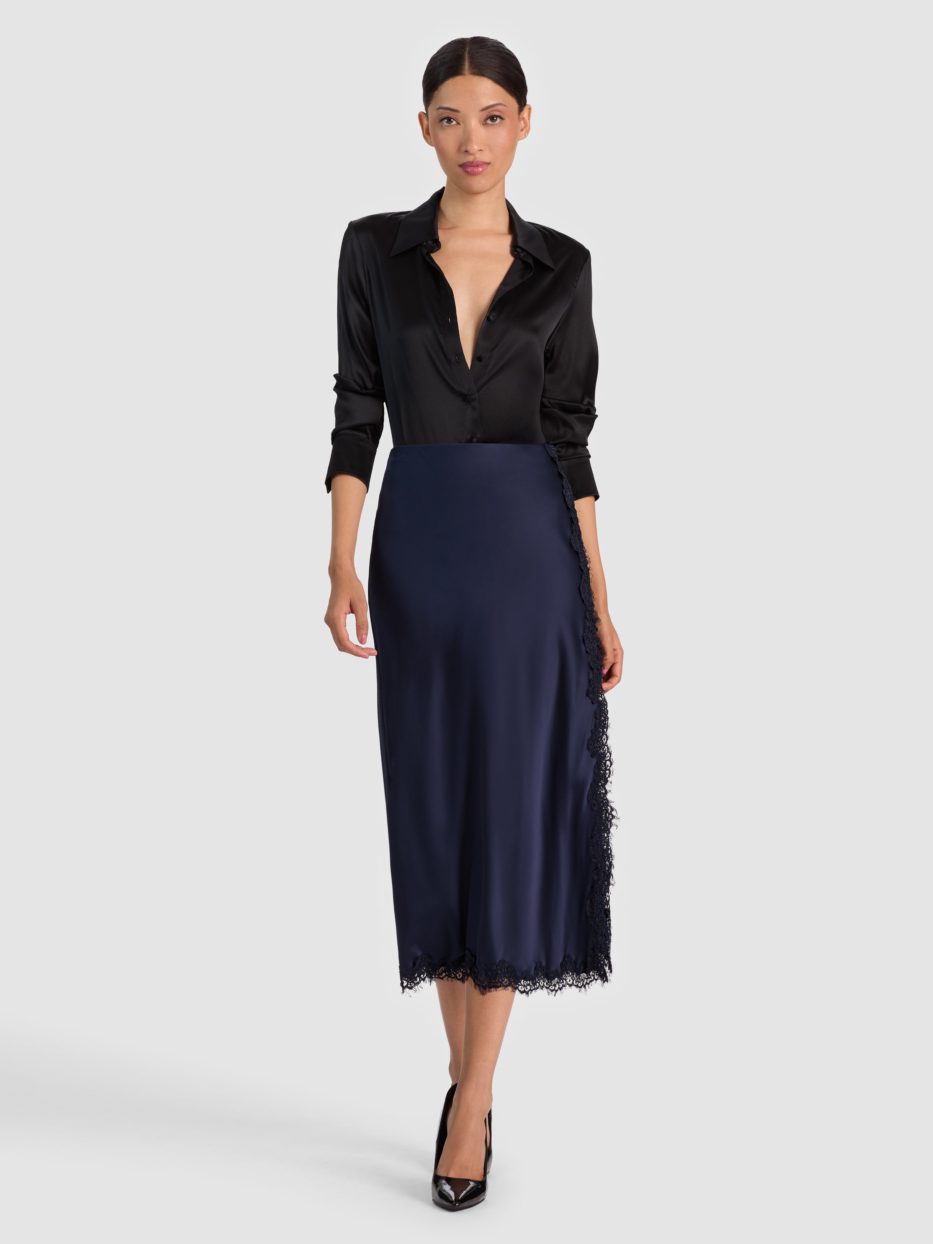JUPE DROITE MAEVE AVEC DENTELLE-ALICE + OLIVIA