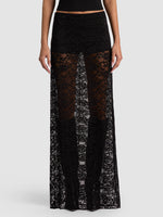 MAEVE LACE MAXI SKIRT WITH HOT PANT - BLACK