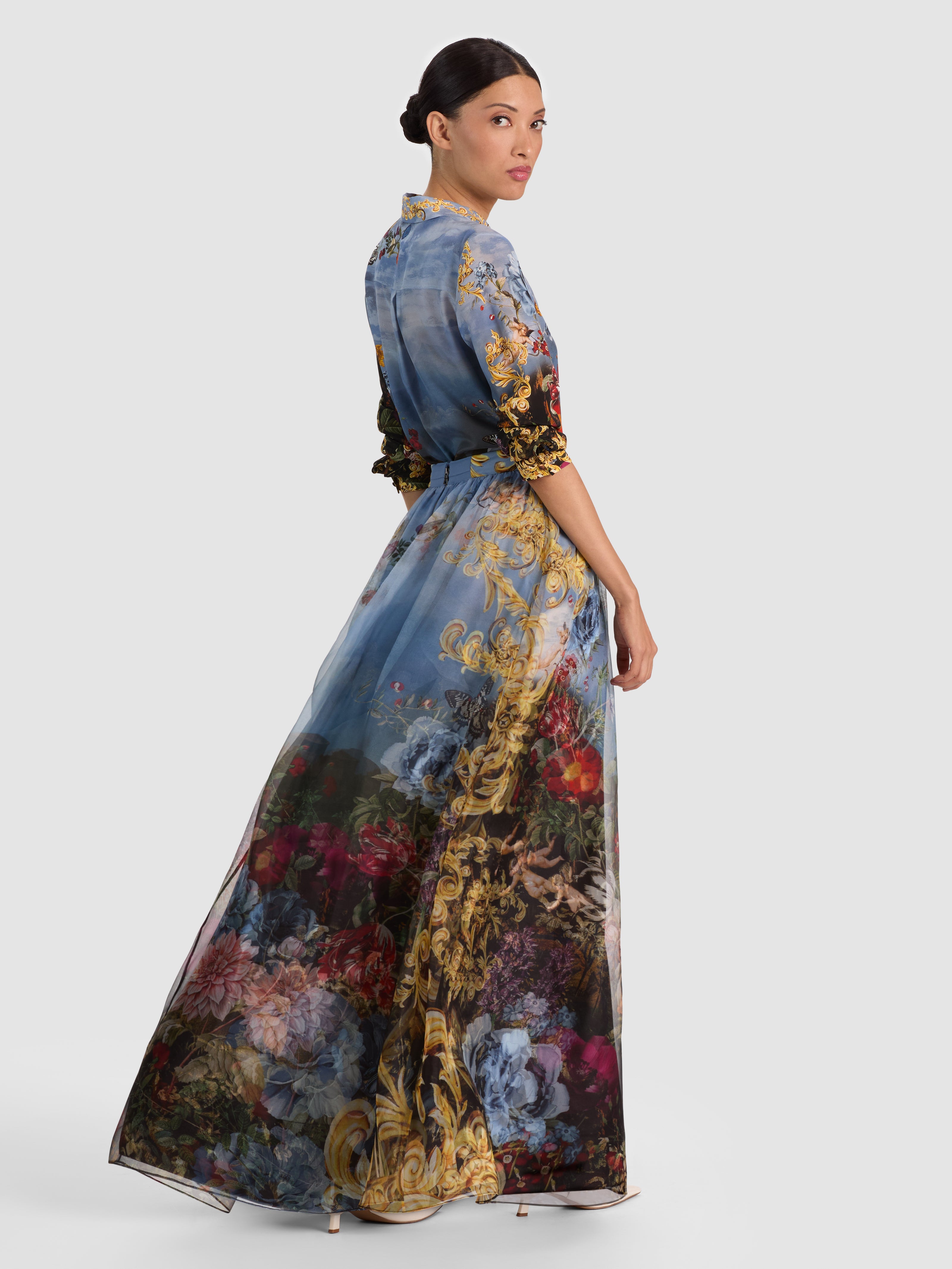 DIXIE BALLGOWN SKIRT-ALPINE DAWN-ALICE + OLIVIA