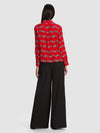 TOP WILLA PLKT-ZEBRA STRIDE CANDY APPLE-ALICE + OLIVIA