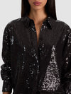 CAMICIA ABBOTTONATA DIMITRA CON PAILLETTES OVSZ HILW-Black-ALICE + OLIVIA