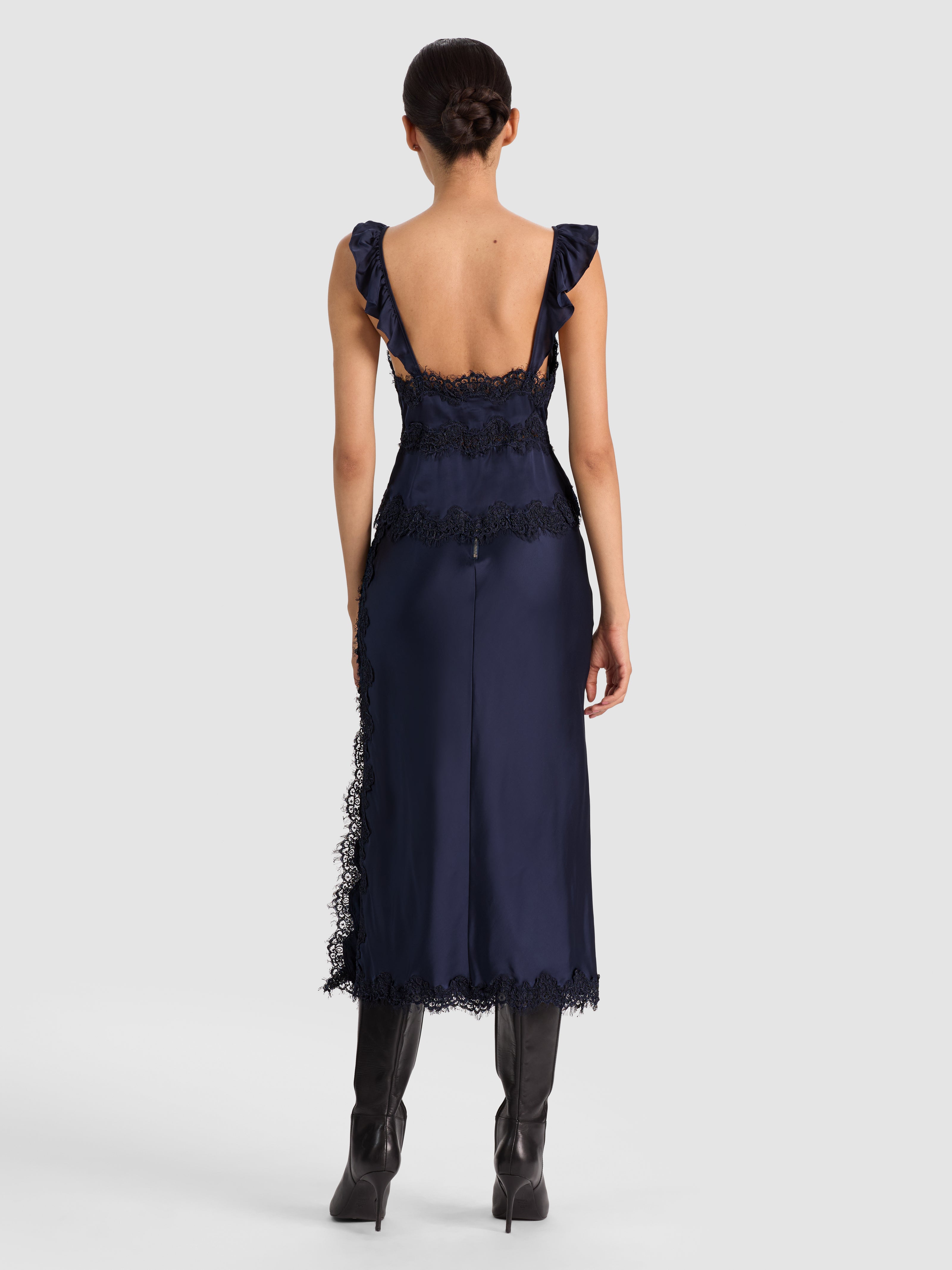 HAUT RAFAELLA AVEC DENTELLE ET MANCHES À VOLANTS-ALICE + OLIVIA