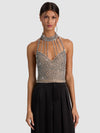 DEENA CRYSTAL TOP-ALMOND/CLEAR CRYSTAL-ALICE + OLIVIA
