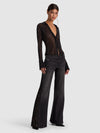 FREYA EMBELLISHED BUTTON DOWN TOP-BLACK/GOLD-ALICE + OLIVIA