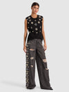 MICAH EMBELLISHED MUSCLE TEE-ALICE + OLIVIA