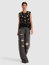 MICAH EMBELLISHED MUSCLE TEE-ALICE + OLIVIA